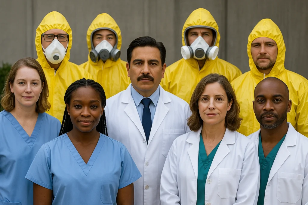 Equipo médico para el uso correcto de los contenedores RPBI,